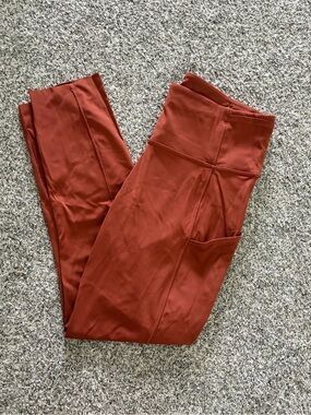 Lululemon fast and free High-Waist Rust Pocket Leggings 7/8 length